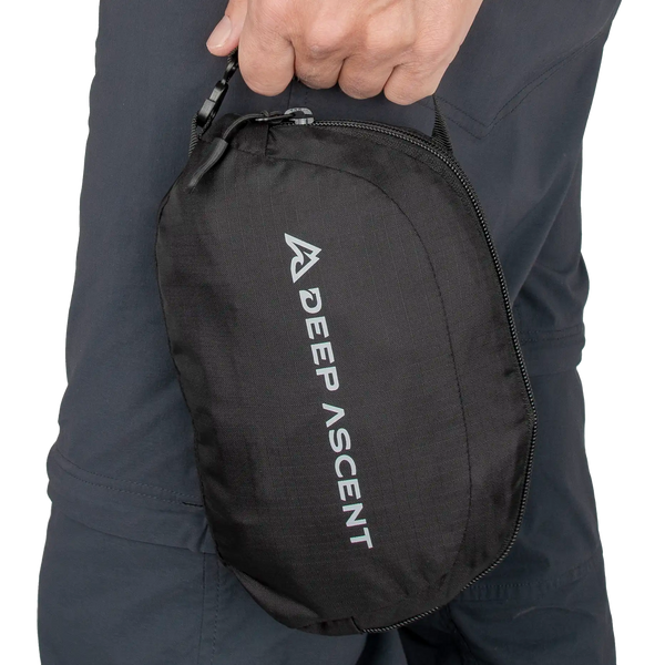 Lightweight packable travel backpack folds into its own pocket.