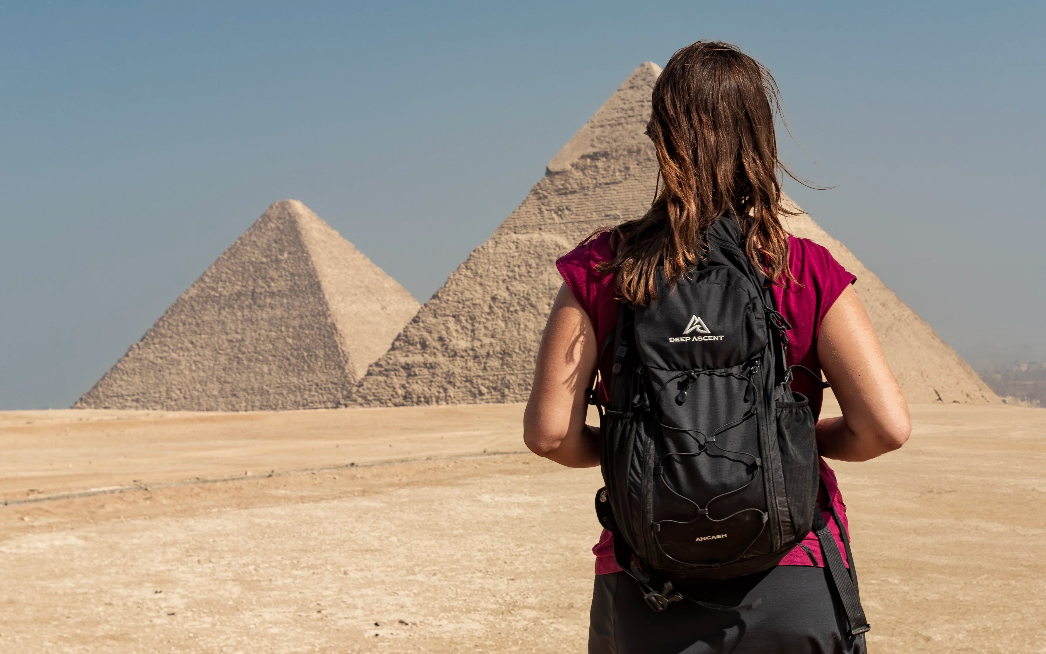 Ancash Packable Daypack - 26L Travel Backpack by Deep Ascent - Pyramids of Giza, Egypt