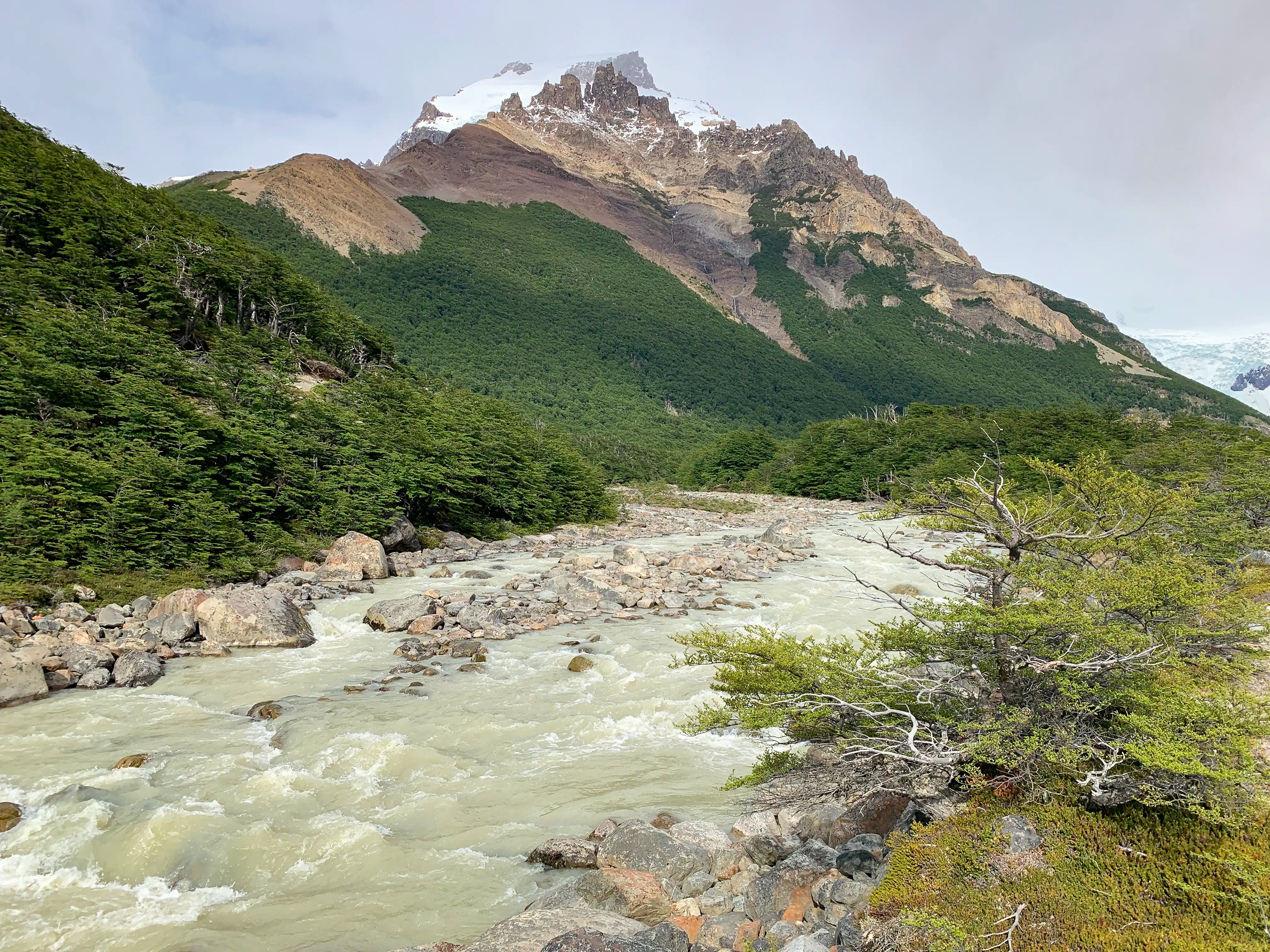 A river flowing from Cerro Torre in El Chaltén, Argentina.