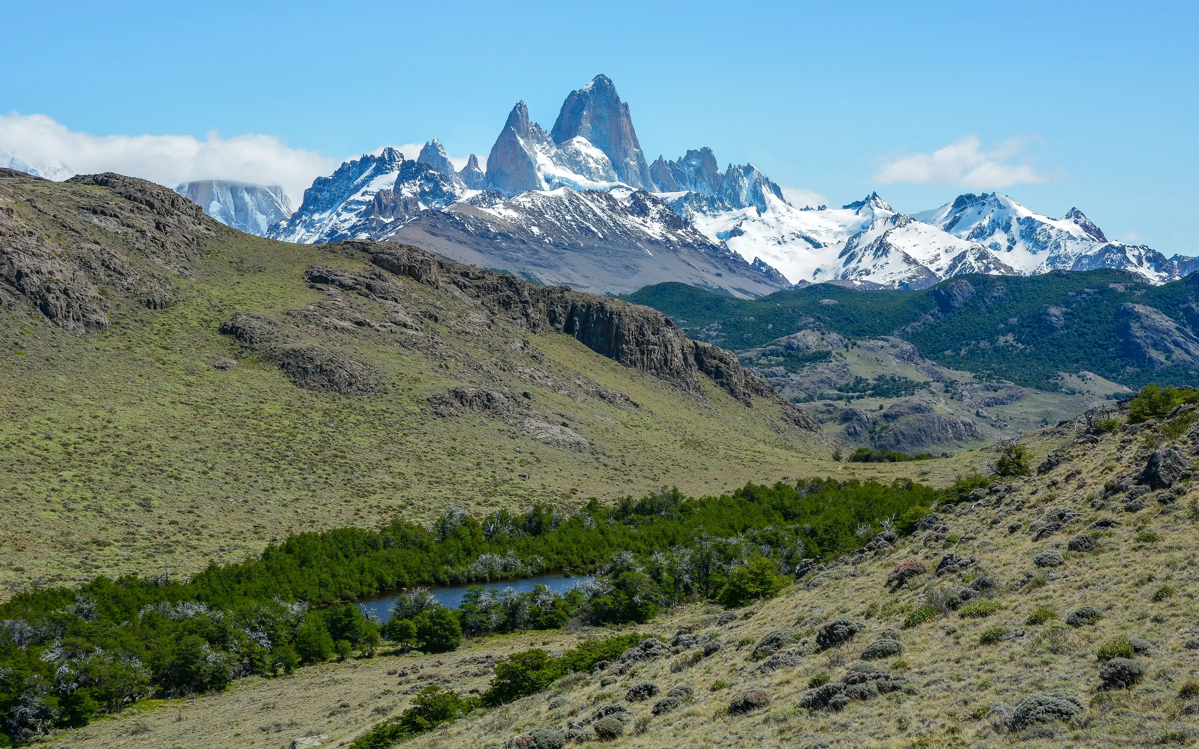 A view of Fitz Roy on in El Chaltén, Argentina.